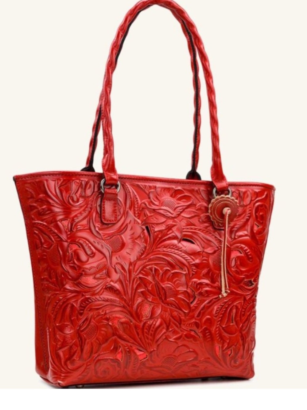 Patricia Nash Leather Cutout Adeline Tote Bag Purse New with tags - Picture 3 of 11